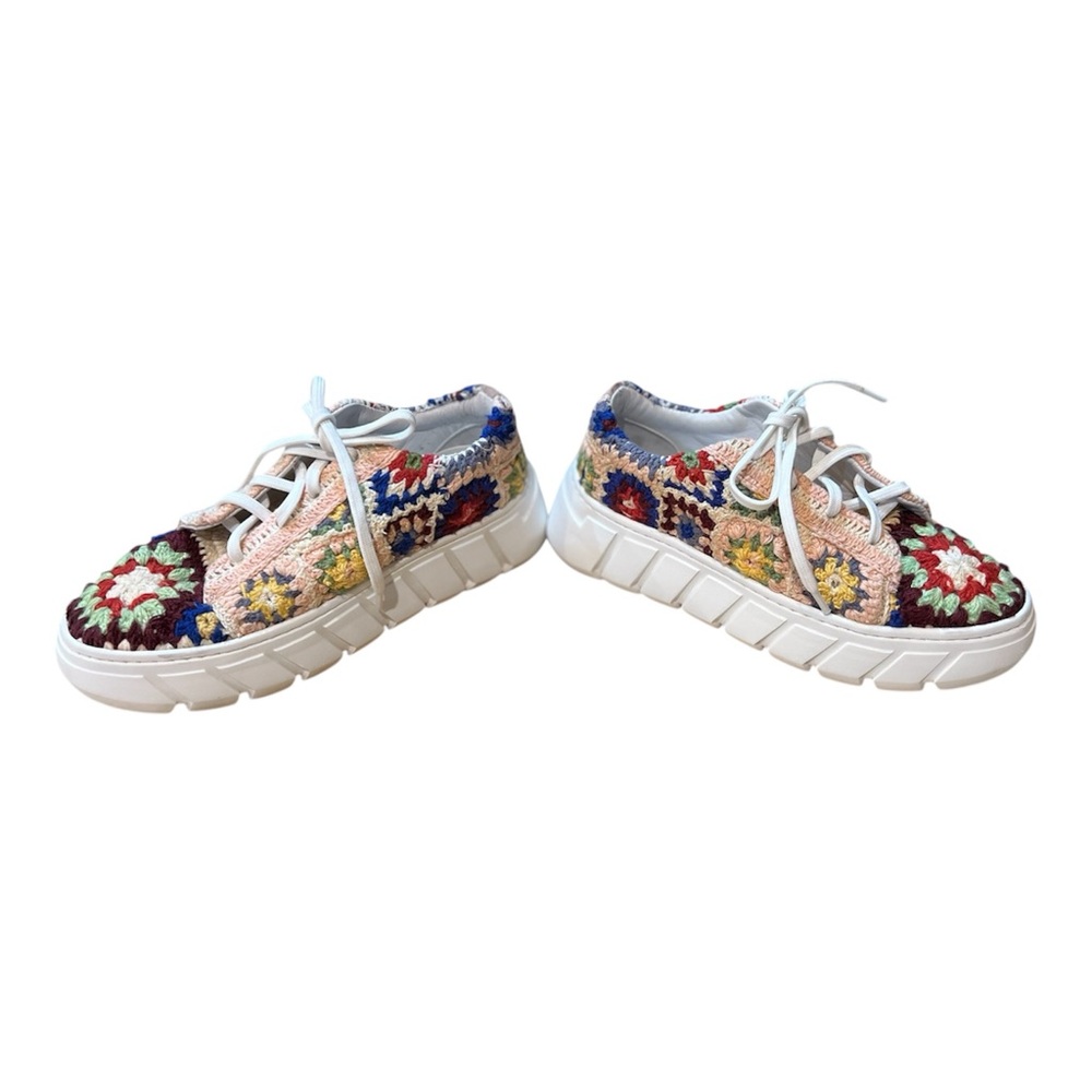 Free People Catch Me If You Can  Women’s Crochet Sneakers SZ 37=6.5 - Picture 4 of 12